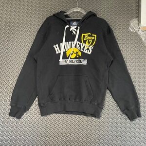 Iowa Hawkeyes Black Athletic J. America Pullover Hoodie Sweater Men's Size Small